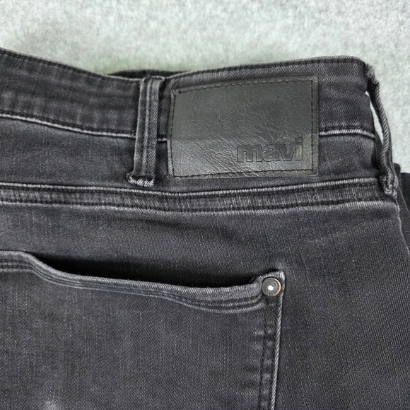 Mavi Zach Straight Leg Jeans Men's Size 44x30 Faded Black Denim Five Pocket - Picture 10 of 12